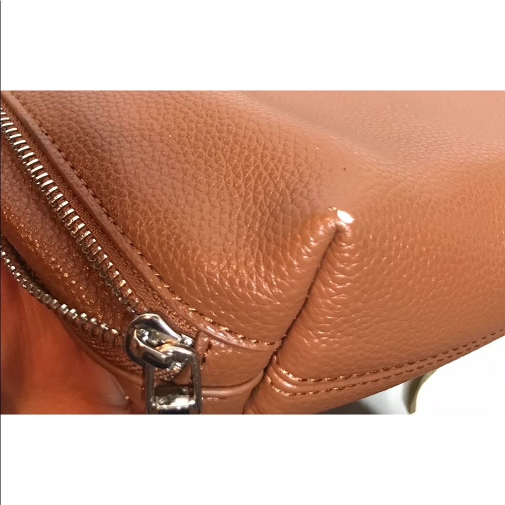 Urban Expressions Olympia Brown Vegan Leather Tote Bag - Picture 7 of 10